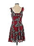 Express 100% Polyester Paisley Burgundy Red Cocktail Dress Size 0 - photo 2