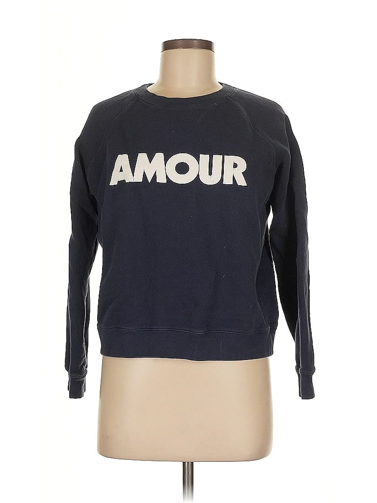 Sézane Black Blue Sweatshirt Size M - photo 1