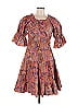 ETRO 100% Cotton Paisley Brown Pink Cocktail Dress Size EU (IT) 46 / US 10 - photo 1