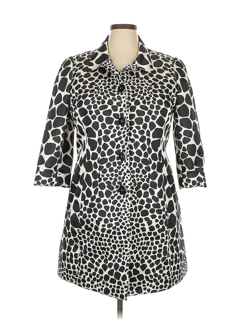 Carlisle 100% Acetate Animal Print Ivory Coat Size 18 - photo 1