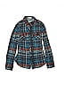 Assorted Brands 100% Polyester Plaid Teal Long Sleeve Button-Down Shirt Size S (kids) - photo 1