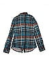 Assorted Brands 100% Polyester Plaid Teal Long Sleeve Button-Down Shirt Size S (kids) - photo 2