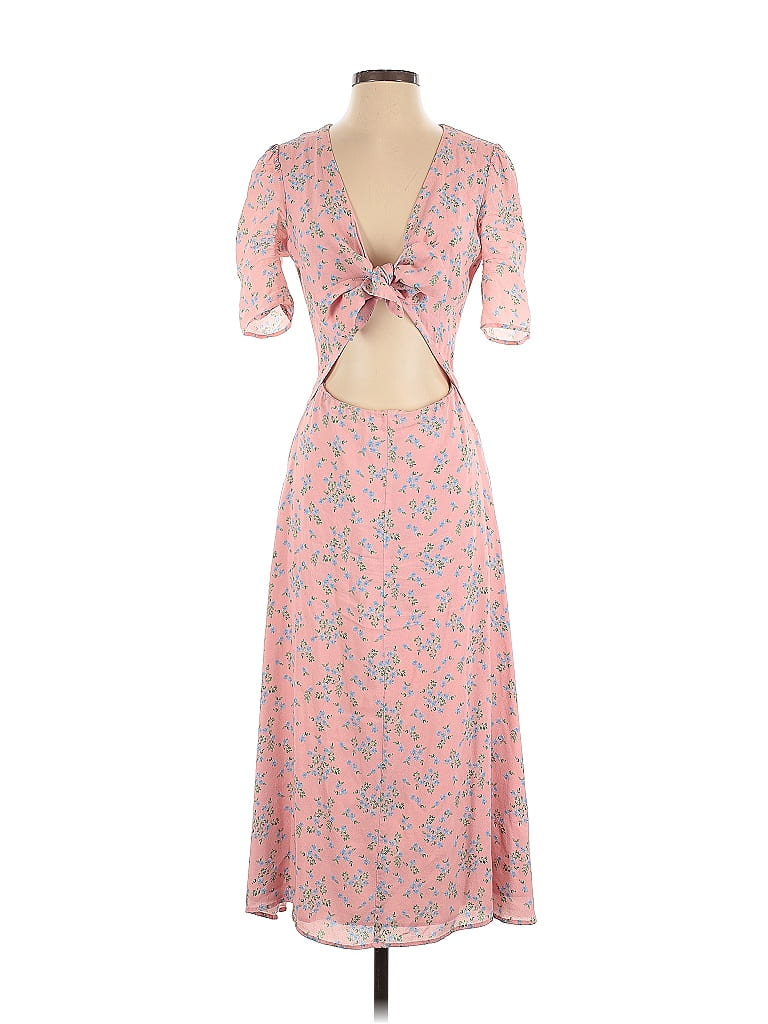 WAYF Floral Pink Casual Dress Size XS - photo 1