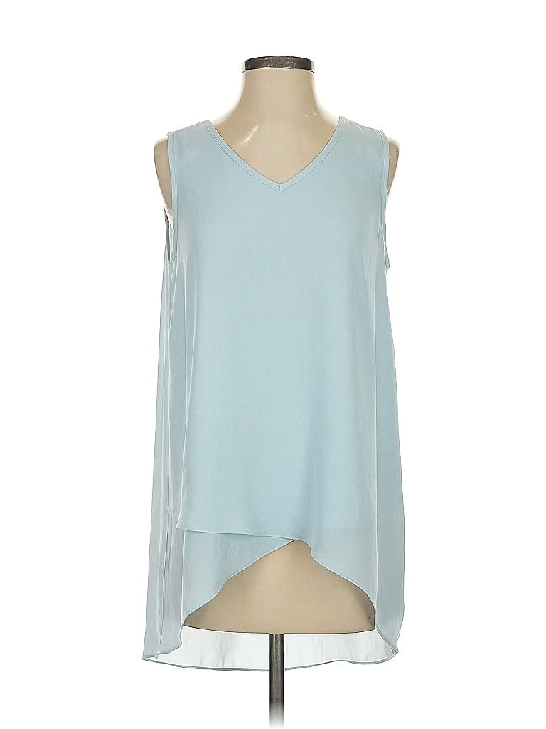 Pre-owned Karen Kane Sleeveless Blouse In Blue