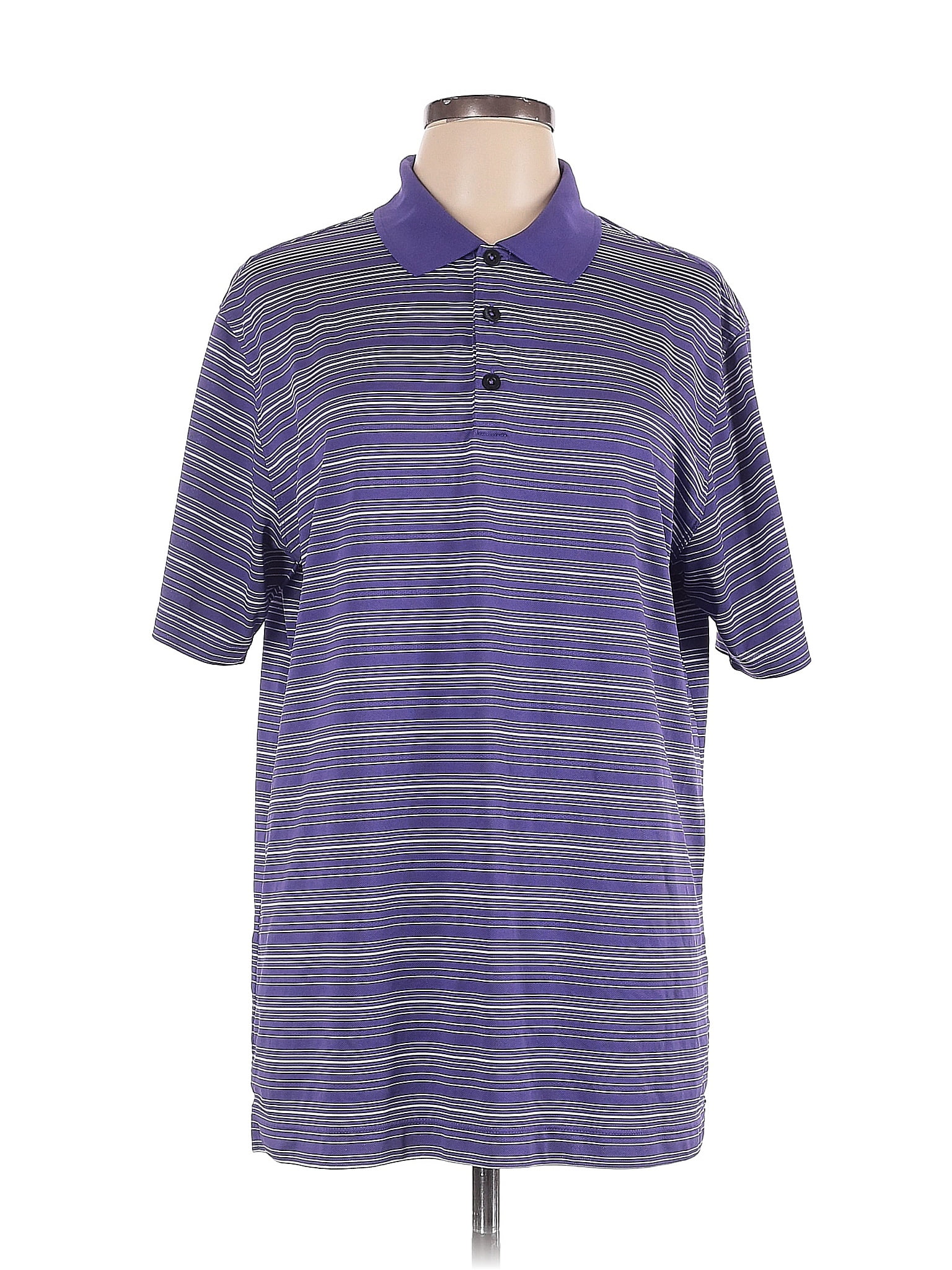 Nike Golf 100% Polyester Purple Short Sleeve Polo Size L