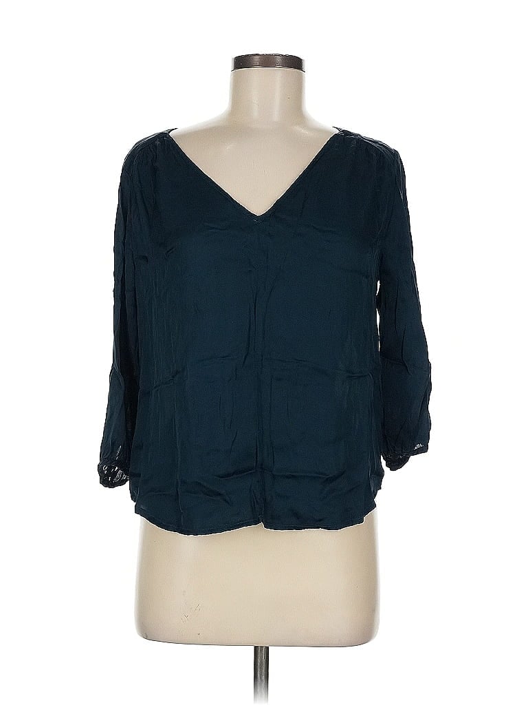 Pre-owned Velvet By Graham & Spencer 3/4 Sleeve Blouse In Blue