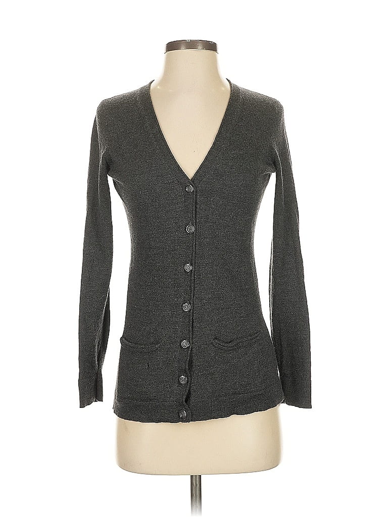 Pre-owned Ann Taylor Cardigan Sweater In Gray