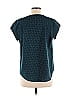 Fun2Fun 100% Polyester Polka Dots Teal Short Sleeve Blouse Size M - photo 2