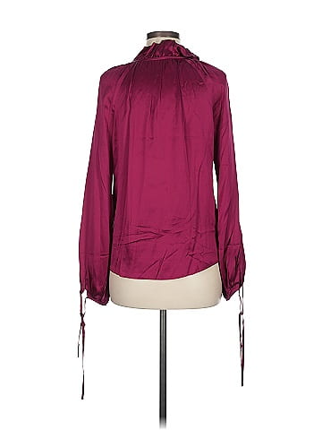 Amanda Uprichard Long Sleeve Silk Top (view 2)