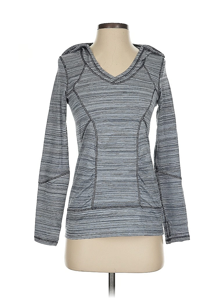 Pre-owned Zella Long Sleeve T-shirt In Gray