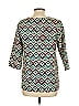 Everly 100% Polyester Teal 3/4 Sleeve Blouse Size L - photo 2