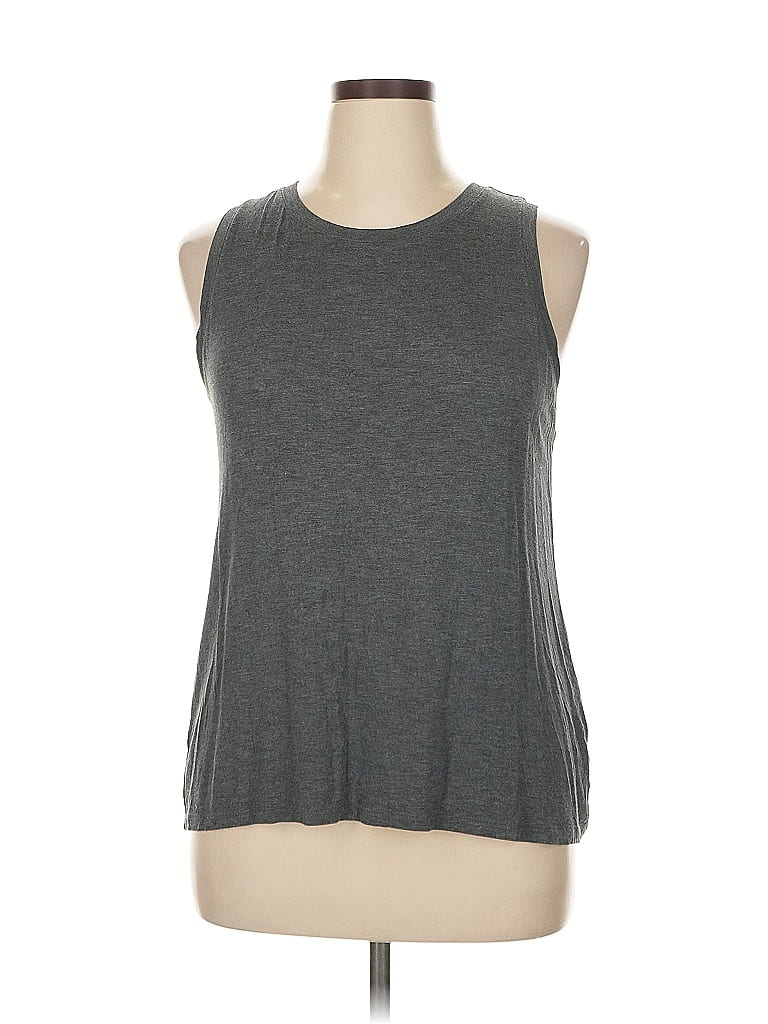 Pre-owned Halogen Sleeveless T-shirt In Gray
