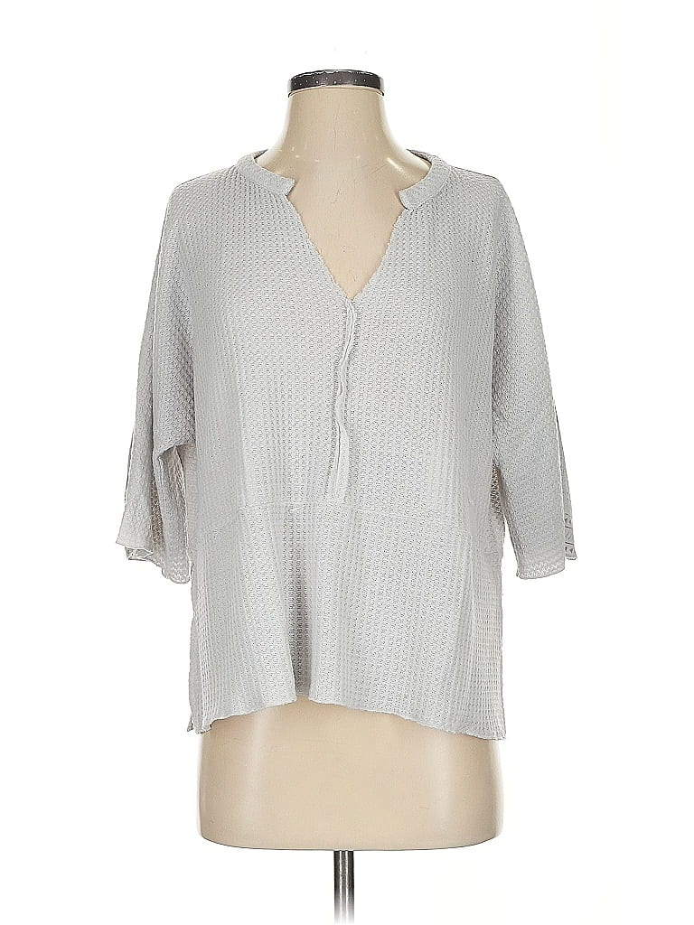 Pol Gray 3/4 Sleeve Blouse Size S - photo 1