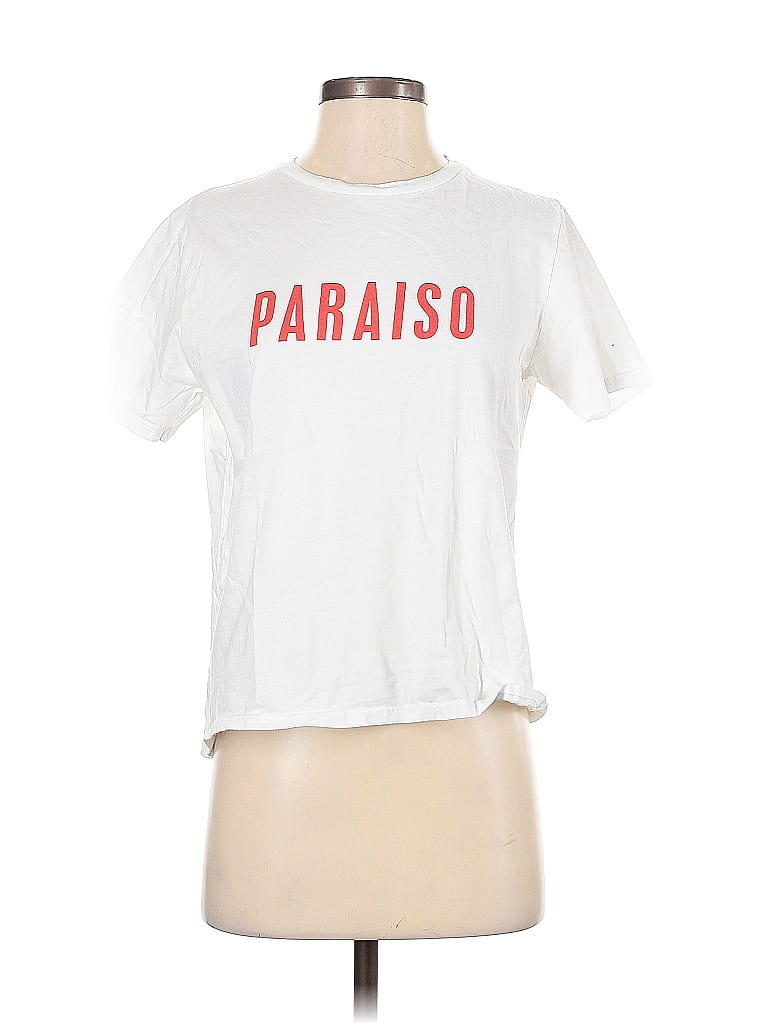 Sézane 100% Cotton White Short Sleeve T-Shirt Size S - photo 1