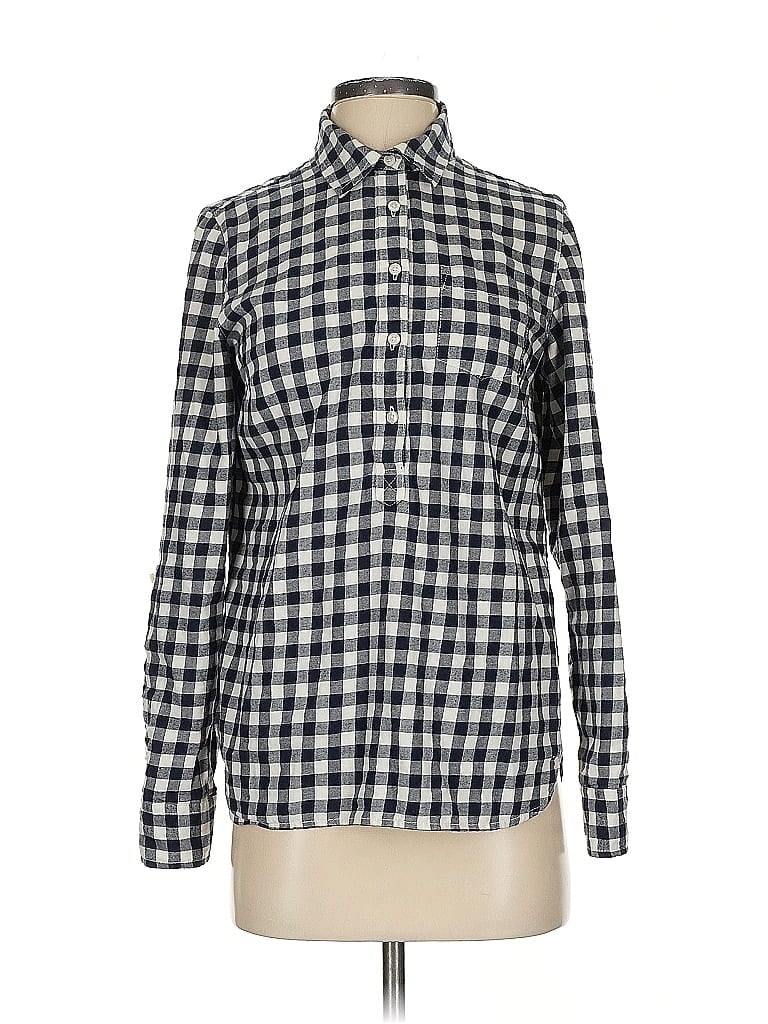 Pre-owned Tommy Hilfiger Long Sleeve Button Down Shirt In Blue