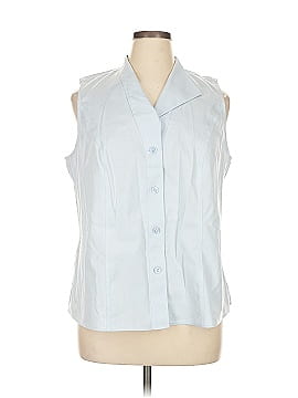 Jones New York Collection Sleeveless Button Down Shirt