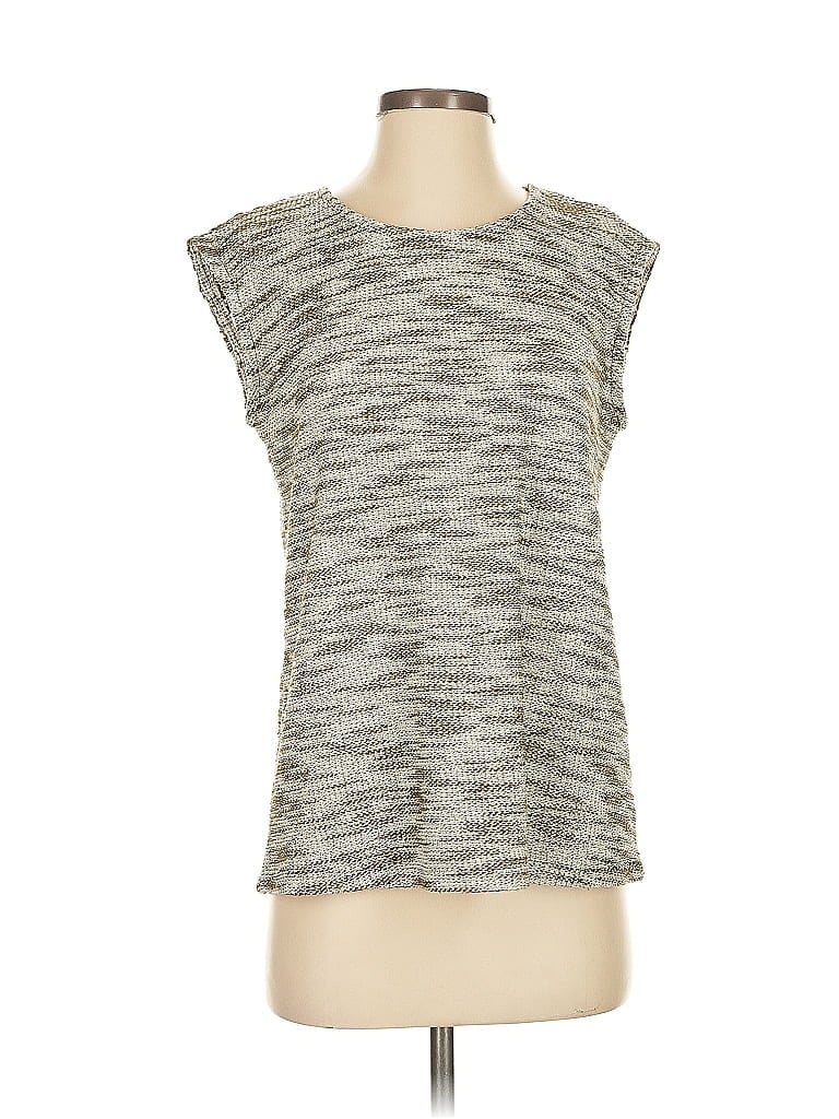 Pre-owned Kut From The Kloth Short Sleeve Top Gray Scoop Neck Tops