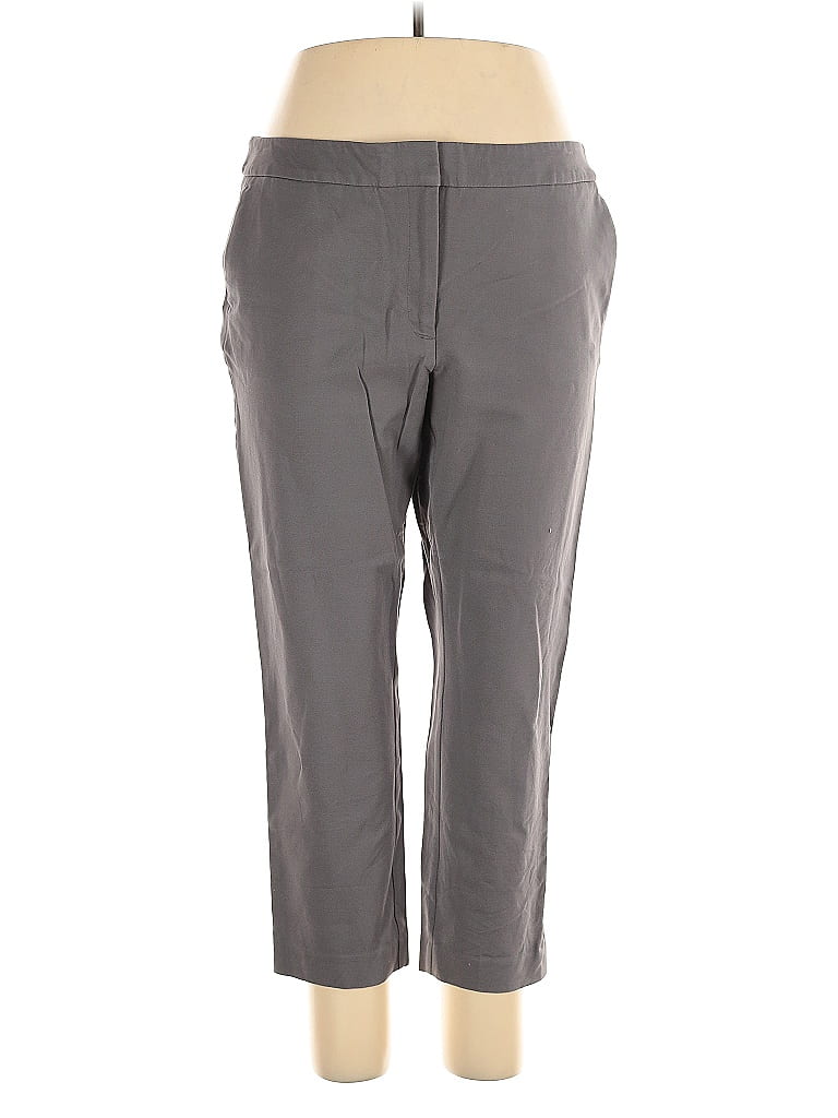 Ann Taylor Factory Solid Gray Khakis Size 16 - photo 1