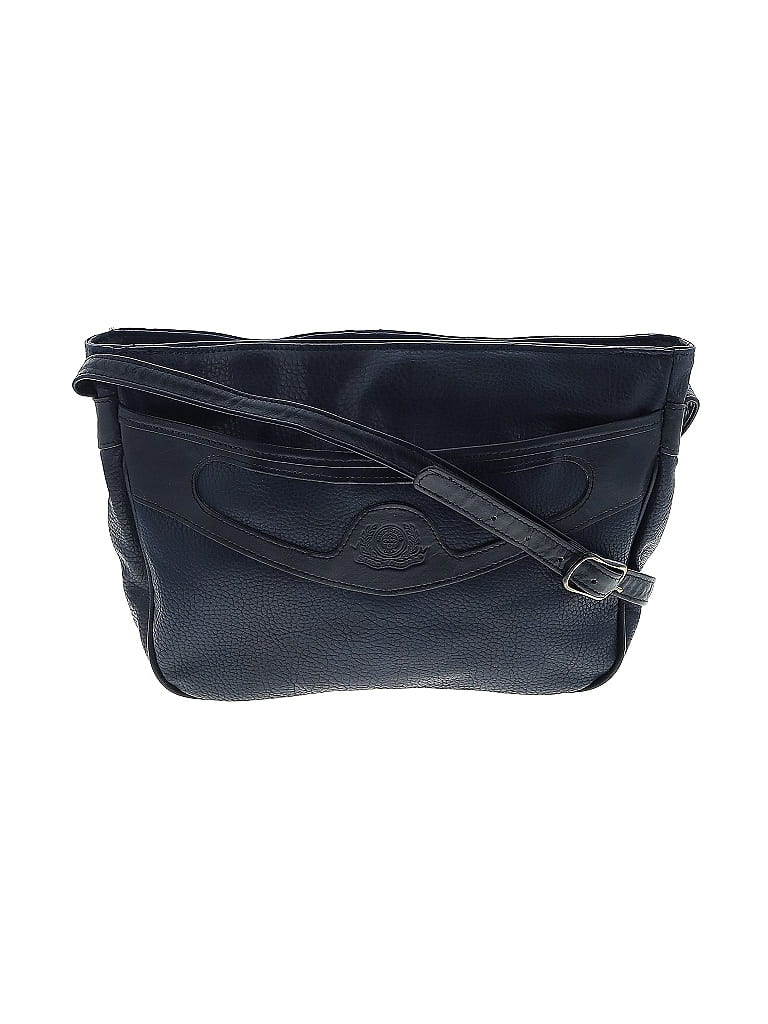 Stone Mountain 100% Leather Solid Blue Leather Crossbody Bag One size - photo 1