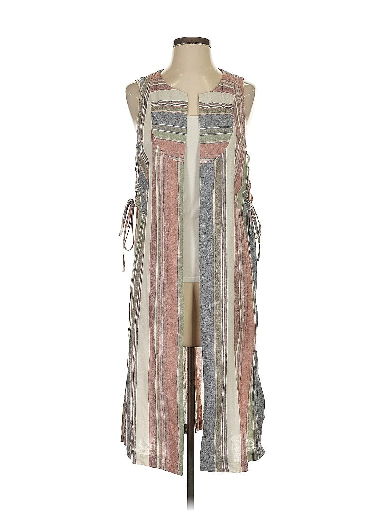 Mystree Stripes Gray Casual Dress Size S - photo 1