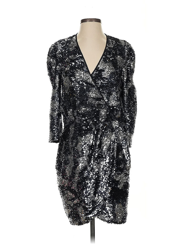 Tanya Taylor 100% Polyester Silver Cocktail Dress Size 4 - photo 1