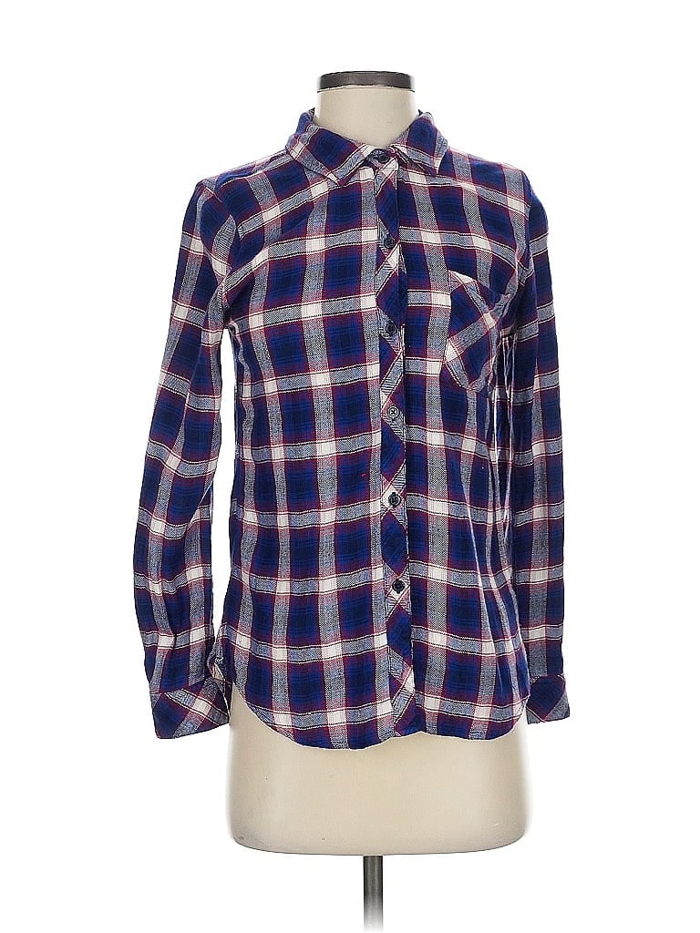 Pre-owned Rails Long Sleeve Button Down Shirt In Blue