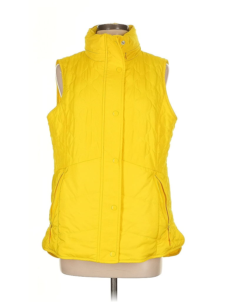 T by Talbots 100% Polyester Yellow Vest Size M - photo 1