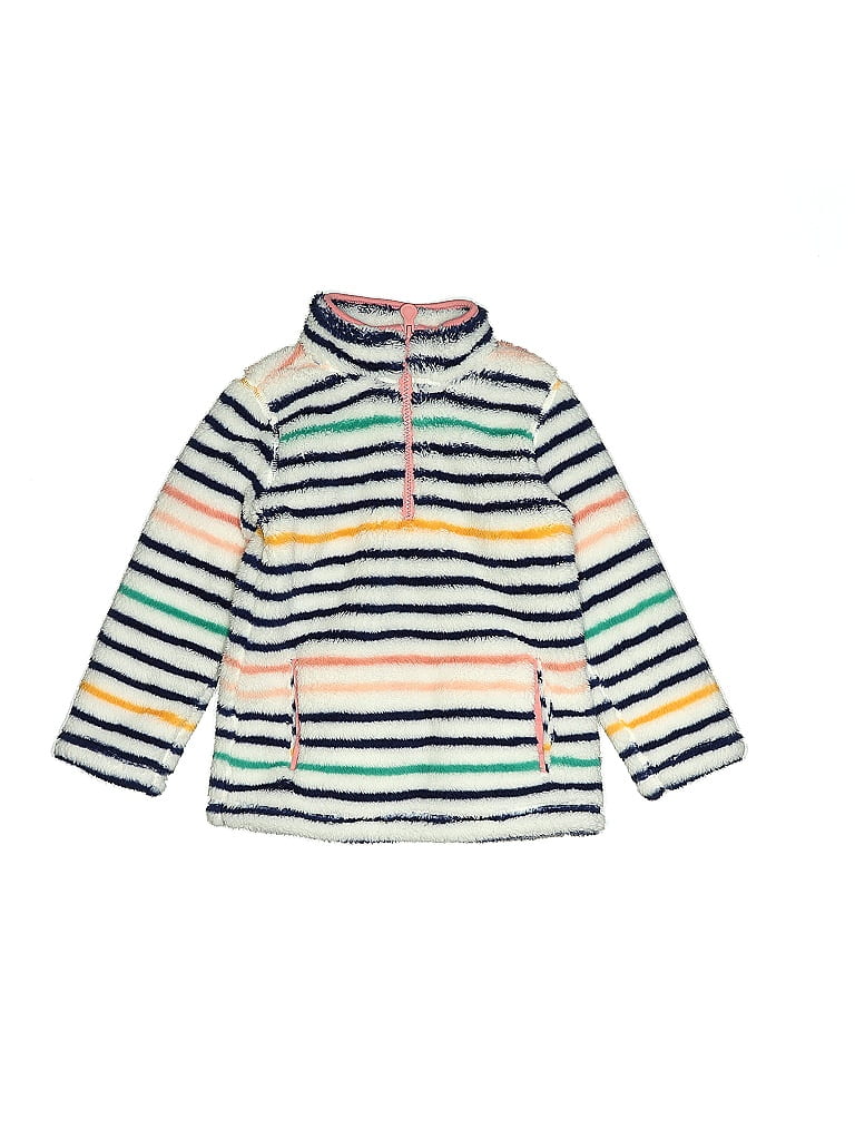 Joules 100% Polyester Stripes White Jacket Size 5 (big kids) - photo 1