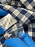 Pomander Place Checkered-gingham Blue 3/4 Sleeve Button-Down Shirt Size S - photo 7