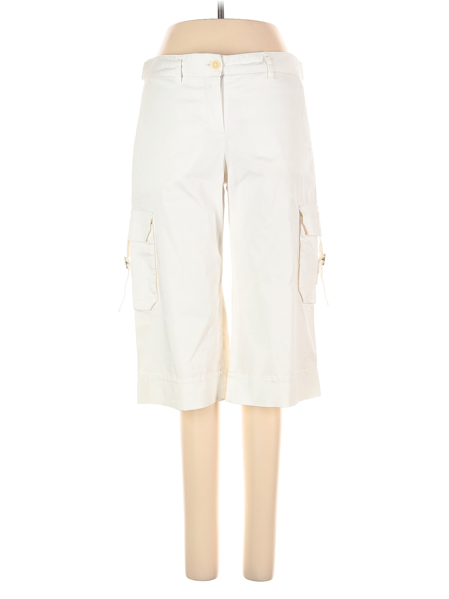 BCBGMAXAZRIA Ivory White Cargo Pants Size 4