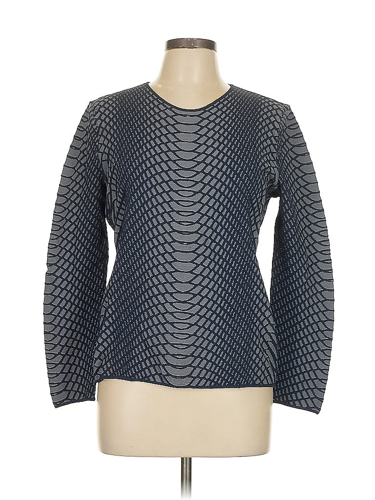 Armani Collezioni Gray Long Sleeve Top Size 12 - photo 1