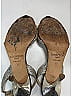 Jimmy Choo Silver Gold Glitter fabric India slingback sandals Size EU 38 - photo 12