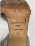 Jimmy Choo Silver Gold Glitter fabric India slingback sandals Size EU 38 - photo 7