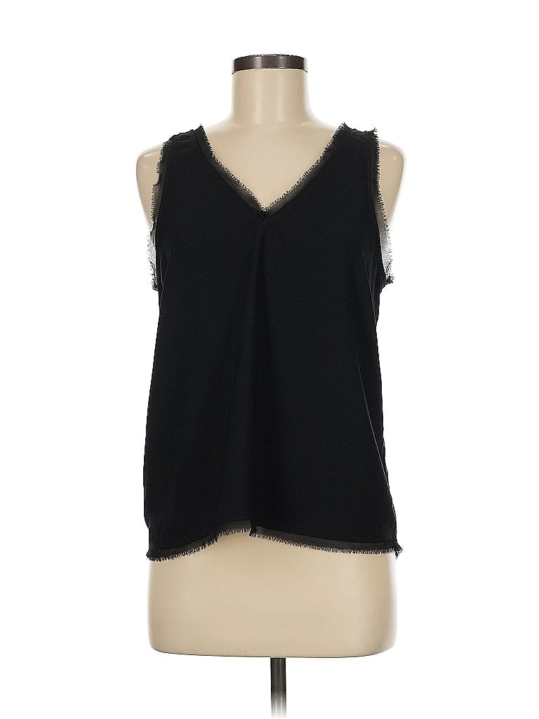 Pre-owned Halogen Sleeveless Blouse In Black