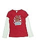 Justice 100% Cotton Red Long Sleeve T-Shirt Size 14 (big kids) - photo 1