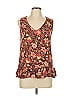 C&C California 100% Viscose Brown Sleeveless Blouse Size L - photo 1