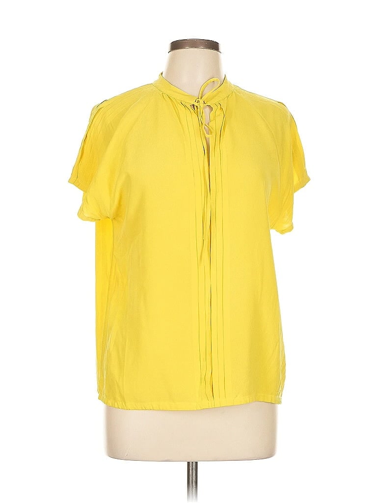 ETRO Yellow Short Sleeve Blouse Size EU (IT) 46 / US 10 - photo 1