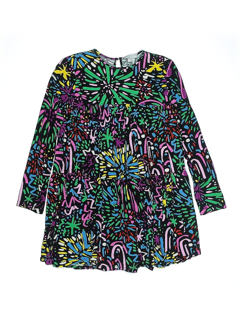 Stella McCartney 100% Rayon Print Green Black Printed Dress Size 12 (big kids) - photo 1