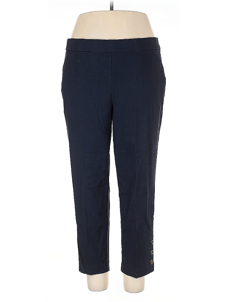 Avenue Solid Blue Casual Pants Size 18 - photo 1