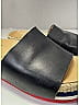 Moncler 100% Leather Black  Evelyne Espadrille Slide Sandals Size EU 36 - photo 6