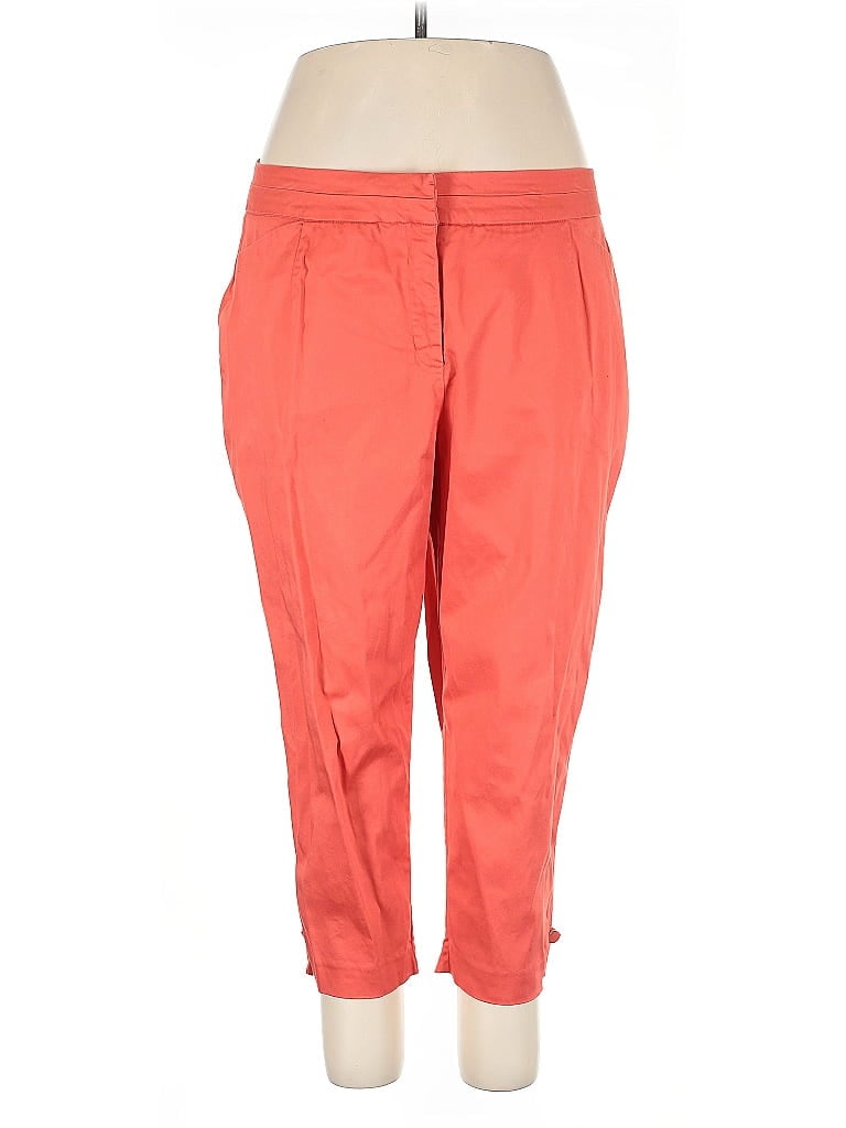 C established 1946 Solid Red Orange Casual Pants Size 18 - photo 1