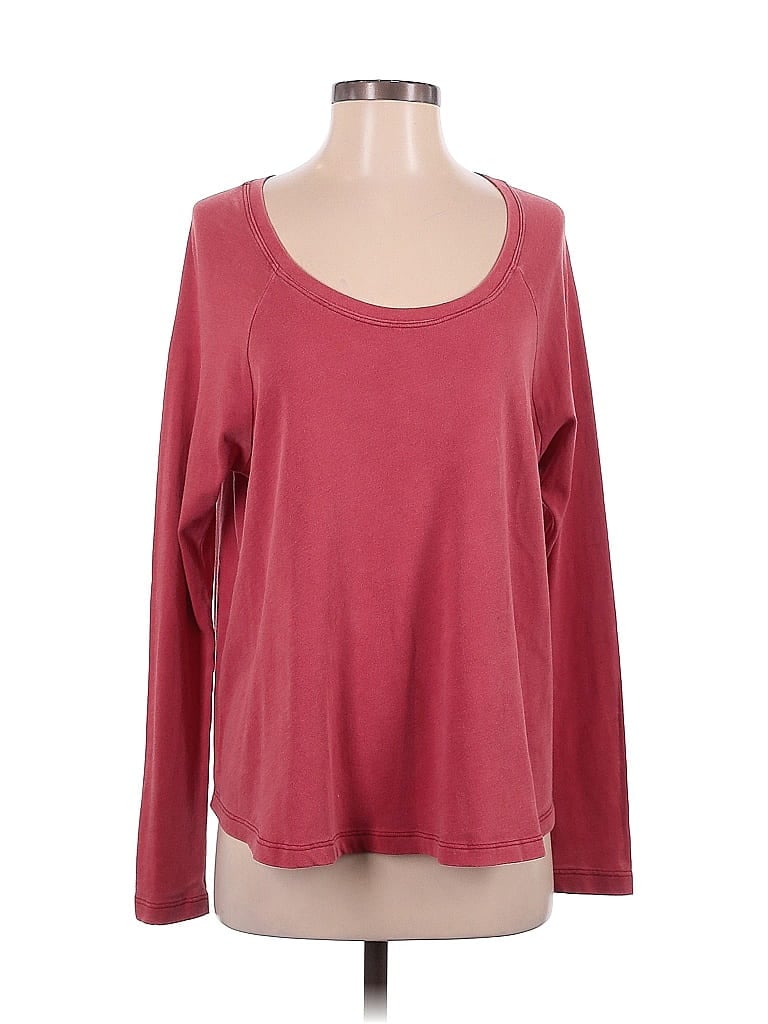ALTERNATIVE Solid Burgundy Long Sleeve T-Shirt Size S - photo 1