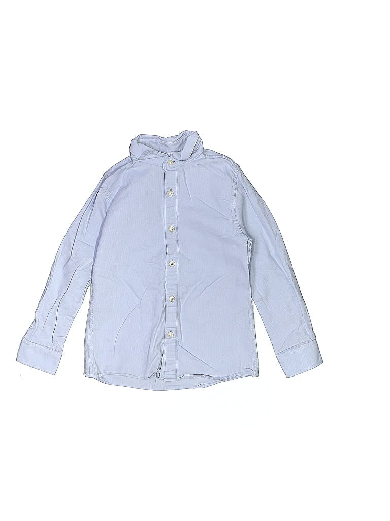 Zara Kids Blue Long Sleeve Button-Down Shirt Size 6 (big kids) - photo 1