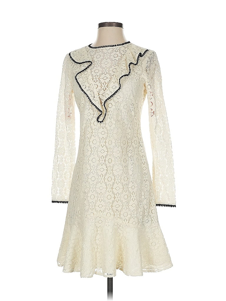 ML Monique Lhuillier Ivory Cocktail Dress Size 4 - photo 1