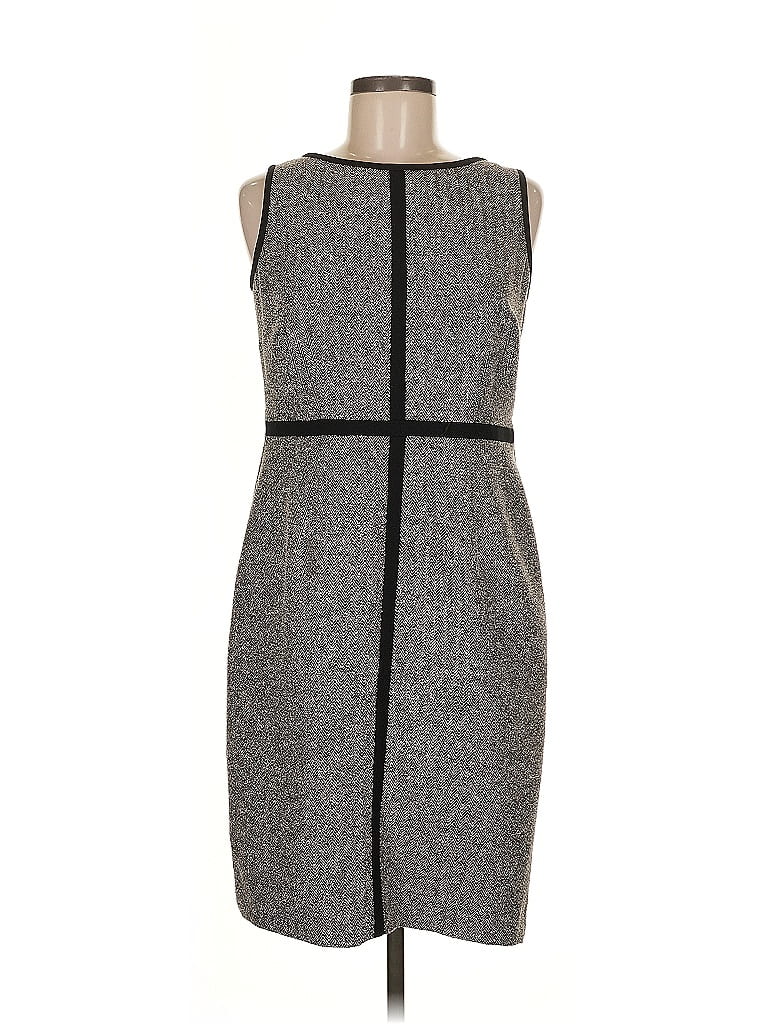 Kasper Tweed Gray Black Cocktail Dress Size 6 - photo 1