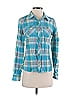 Marmot Plaid Teal Long Sleeve Button-Down Shirt Size S - photo 1