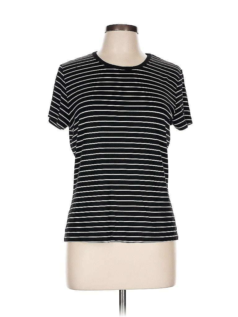 Pre-owned Karen Kane Short Sleeve T-shirt In Black