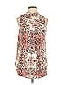 Violet & Claire 100% Polyester Ivory Brown Sleeveless Blouse Size L - photo 1