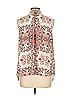 Violet & Claire 100% Polyester Ivory Brown Sleeveless Blouse Size L - photo 2