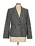 Le Suit 100% Polyester Tweed Gray Blazer Size 10 - photo 1